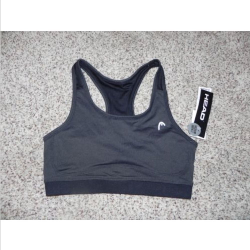 Head Sports Bra Size Small Black Heather NWT